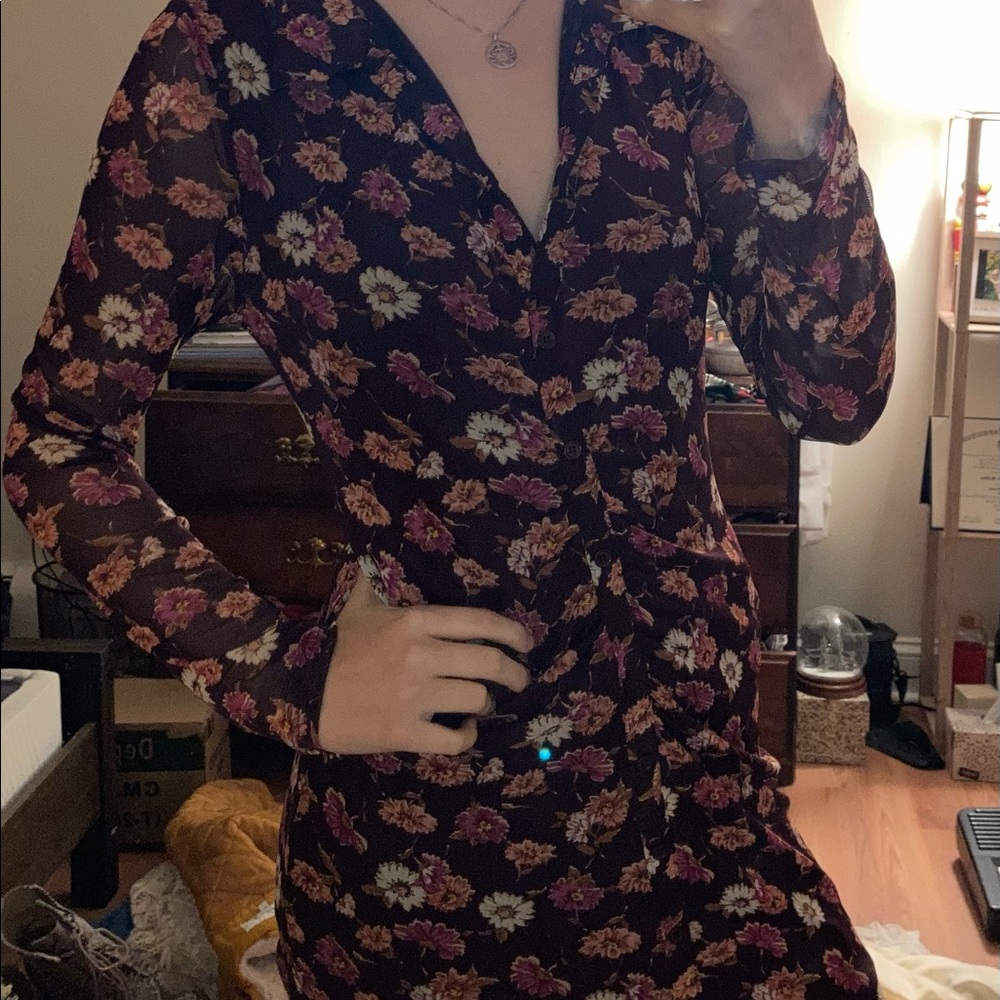 Floral button up mini dress from Kohl’s